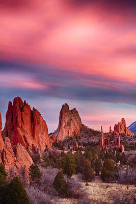 James Bo Insogna Rights Managed Images - Garden of the Gods Sunset Sky Portrait Royalty-Free Image by James BO Insogna