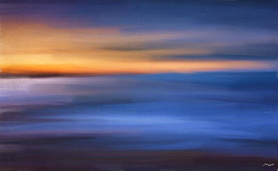 Impressionism Digital Art Rights Managed Images - Gazing The Horizon Royalty-Free Image by Lourry Legarde