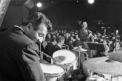 Jazz Photo Rights Managed Images - Gene Krupa and Benny Goodman Performing Royalty-Free Image by The Harrington Collection