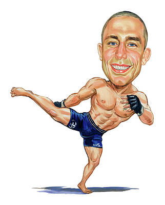 Comics Royalty Free Images - Georges St. Pierre Royalty-Free Image by Art  