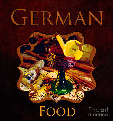 Amy Hamilton Watercolor Animals - German Food Gallery by Iris Richardson