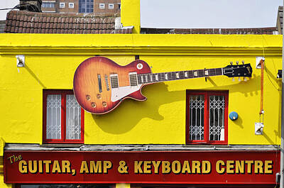 Jazz Photo Royalty Free Images - Giant Gibson Les Paul Royalty-Free Image by Dutourdumonde Photography