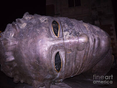 Home For The Holidays Rights Managed Images - Giant Head in Krakow Royalty-Free Image by Brenda Kean