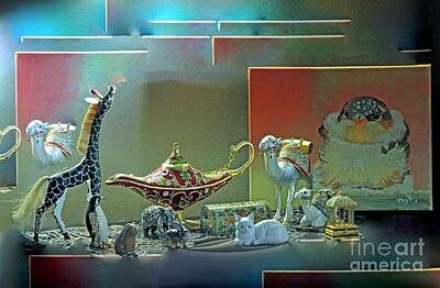 Paintings For Children Cindy Thornton - Giraffes Camels and Things by Phyllis Kaltenbach