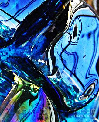 Wilderness Camping - Glass Abstract 65 by Sarah Loft