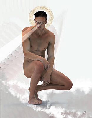 Nudes Digital Art - God sees everything  by Quim Abella