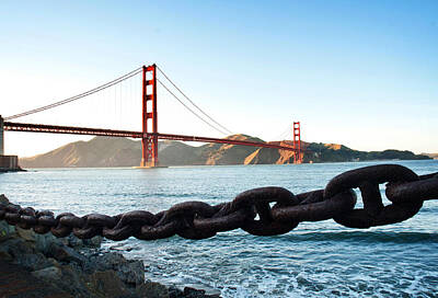 1-minimalist Childrens Stories - Golden Gate Bridge with Chain by Todd Aaron