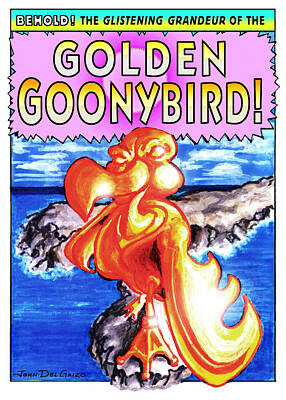Comics Digital Art - Golden Goonybird by Del Gaizo