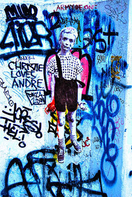 The Champagne Collection - Graffiti Rendition of Diane Arbuss Photo - Child with Toy Hand Grenade in Central Park by Randy Aveille