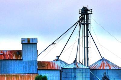 Jerry Sodorff Royalty-Free and Rights-Managed Images - Grain Elevator 20618 2 by Jerry Sodorff