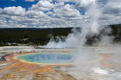Crystal Wightman Royalty-Free and Rights-Managed Images - Grand Prismatic Spring by Crystal Wightman