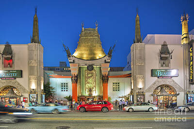 Ring Of Fire Royalty Free Images - Graumans Chinese Theater Night beautiful Lights Royalty-Free Image by David Zanzinger