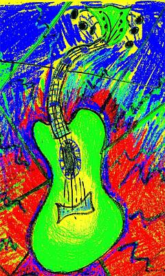 Abstract Mixed Media - Green Axe by Bill Solley