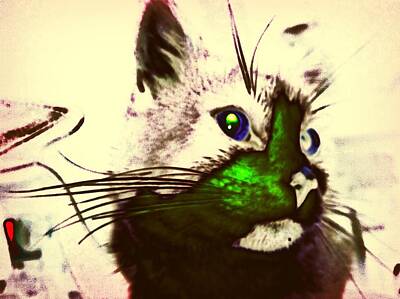 Steampunk - Green Spot Kitty by Eddie G