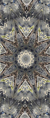 Sultry Plants Rights Managed Images - Grey Mandala Wall Art Royalty-Free Image by Rosalie Scanlon