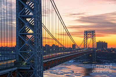 Politicians Photo Royalty Free Images - GW Bridge Architecture Royalty-Free Image by Michael Ver Sprill