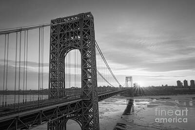 Politicians Photo Royalty Free Images - GW Bridge sunshine  Royalty-Free Image by Michael Ver Sprill