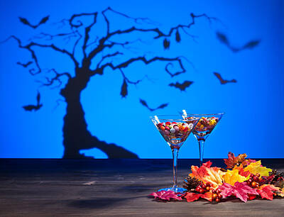 Martini Royalty Free Images - Halloween landscape with sweets Royalty-Free Image by U Schade