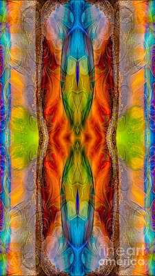 Surrealism Royalty-Free and Rights-Managed Images - Halls of Clarity Abstract Healing Artwork by Omaste Witkowski by Omaste Witkowski