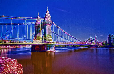 Edward Hopper Rights Managed Images - Hammersmith Thames Bridges  Royalty-Free Image by David French