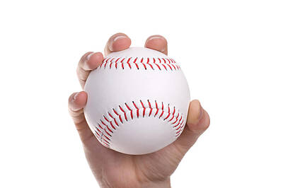 Baseball Royalty Free Images - Hand and the baseball ball Royalty-Free Image by Marek Poplawski