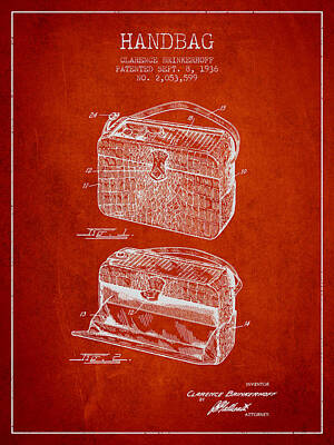 Audrey Hepburn - Handbag patent from 1936 - Red by Aged Pixel