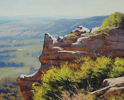 Mountain Paintings - Hasson Wall Lithgow by Graham Gercken