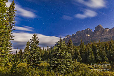 Mountain Royalty-Free and Rights-Managed Images - He Big Dipper Over Castle Mountain by Alan Dyer