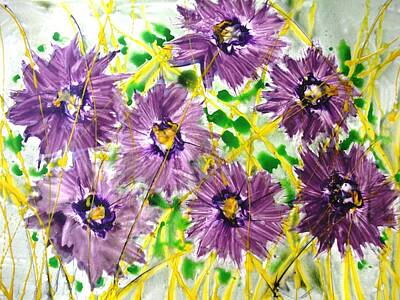 Sunflowers Mixed Media - Heavenly Flopwers by Baljit Chadha
