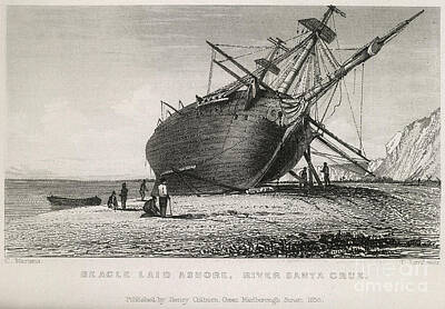 Transportation Rights Managed Images - Hms Beagle Laid Ashore, River Santa Royalty-Free Image by British Library