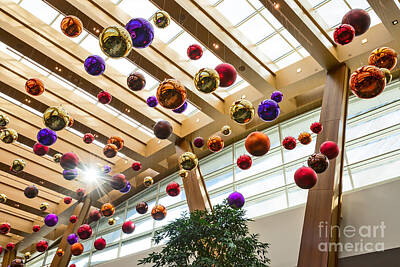 Parks - Holiday glass ornament decorations at the Aria Resort and Casino by Jamie Pham