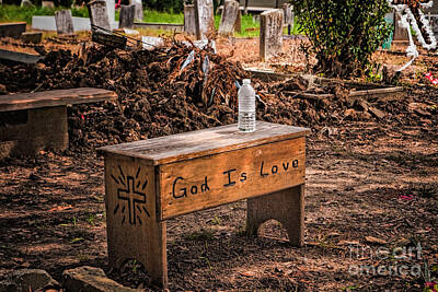 Keith Richards Royalty Free Images - Holt Cemetery - God is Love Bench Royalty-Free Image by Kathleen K Parker