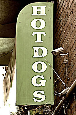 City Scenes - Hot Dogs Sign by Ally  White