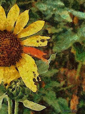 Sunflowers Paintings - Imperfect Beauty by Jeffrey Kolker