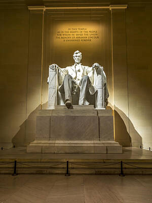 Politicians Photo Royalty Free Images - Inside the Lincoln Memorial Royalty-Free Image by David Morefield