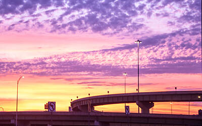 Tracy Brock Royalty-Free and Rights-Managed Images - Interstate at sunrise 2 by Tracy Brock