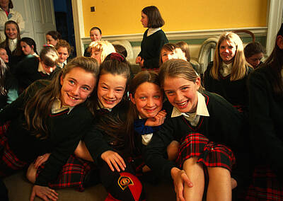 Stocktrek Images - Irish School Girls in Dublin by Carl Purcell