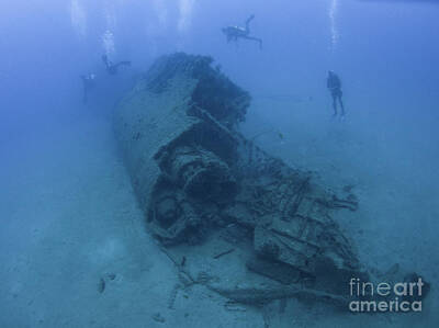 Nfl Team Signs - Italian submarine Scire wreck by Hagai Nativ