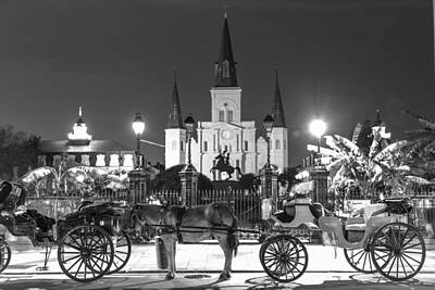 Abstract Expressionism - Jackson Square Black and White  by John McGraw