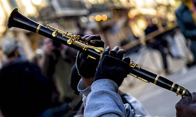 Jazz Royalty-Free and Rights-Managed Images - Jazz Clarinet on Royal Street by David Kay
