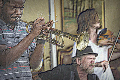 Jazz Royalty Free Images - Jazz Men Royalty-Free Image by Nadalyn Larsen