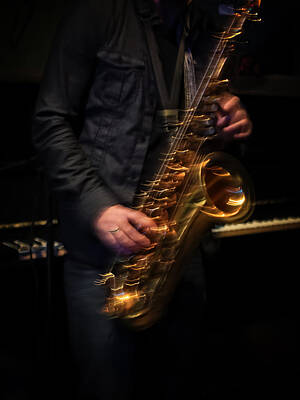 Jazz Royalty-Free and Rights-Managed Images - Jazz Saxaphone by David Kay