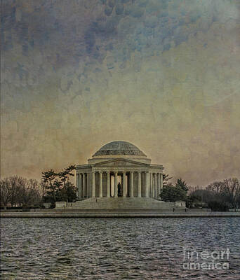 Politicians Photo Royalty Free Images - Jefferson Memorial at Dusk Royalty-Free Image by Terry Rowe