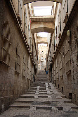 Juj Winn - Jerusalem Old City Stairs by Munir Alawi