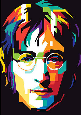 Musician Digital Art Rights Managed Images - John Lennon Royalty-Free Image by Ahmad Nusyirwan
