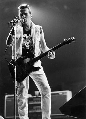 Rock And Roll Photos - Joe Strummer at Clash Final Concert by Stephen Farley