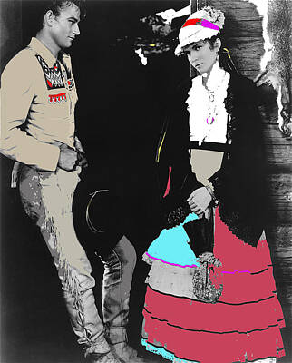 World War 1 Propaganda Posters - John Wayne and Marguerite Churchill in costume publicity photo The Big Trail 1930  by David Lee Guss