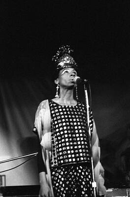 Recently Sold - Jazz Photo Royalty Free Images - June Tyson Sings Royalty-Free Image by Lee Santa