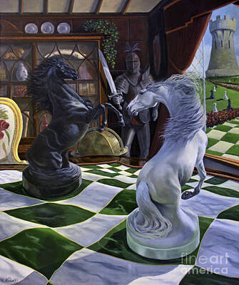 Mammals Paintings - Knights Magic by Jeanne Newton Schoborg