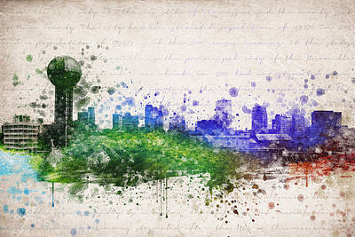 Skylines Mixed Media - Knoxville in Color by Aged Pixel